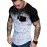 Chic Printed T-shirt, Men's Casual Street Style Stretch Round Neck Tee Shirt For Summer