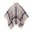 Men's Casual Plaid Tassel Shawl Sweater - Cozy Knit Pullover with High Neck, Loose Fit, Non-Sheer for Fall/Winter | Soft Acrylic, Machine Washable