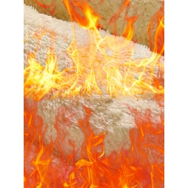 1pc Men'S Casual Mid Waist Sweatpants,  Fall/Winter Thick Fleece Lined, Solid Color Polyester Knit Fabric, Non-Stretch, Regular Fit Drawstring Waist, Weekend Comfort Warmth, No Belt - Polyester Fiber Filled