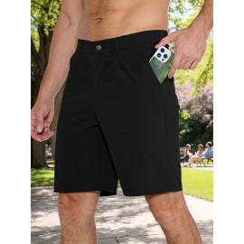 Men's Lightweight Golf Shorts - Quick Drying, UPF 50+ Sun Protection, Comfortable Elastic, 5 Pockets, Regular Style, Suitable for Hiking, Work, Casual Wear - Very Suitable for Spring and Summer