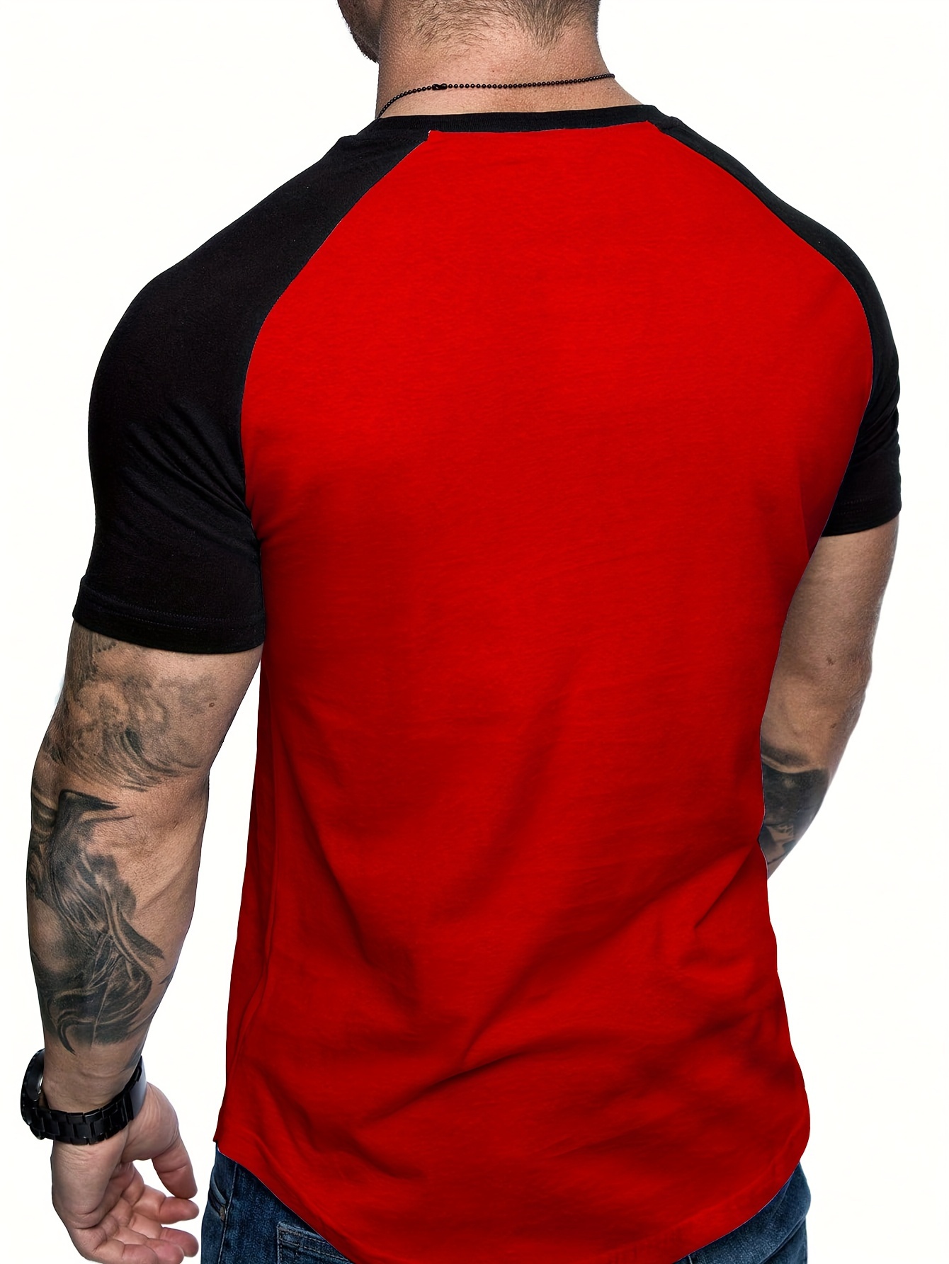 chic printed t shirt mens casual street style stretch round neck tee shirt for summer details 15