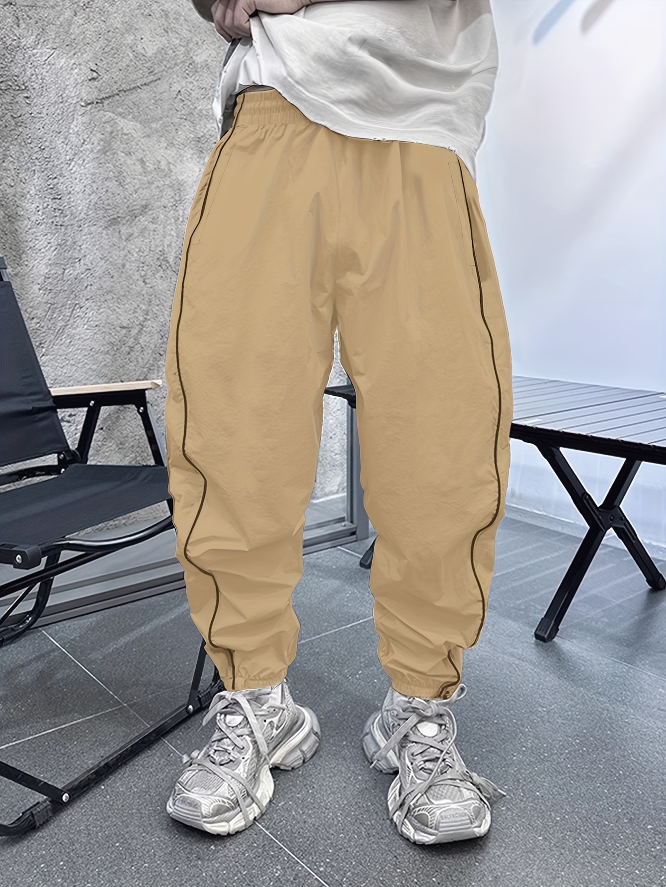 mens casual loose fit joggers chic   sports pants for outdoor activities details 5