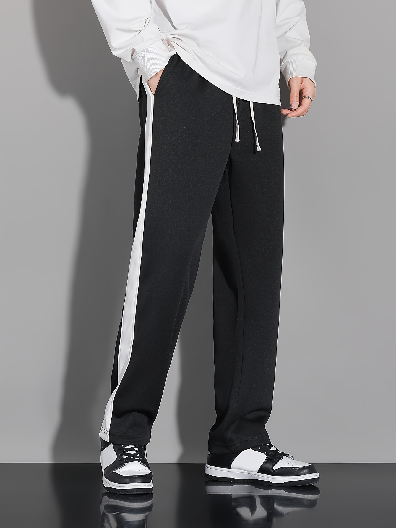 mens   and autumn sports and fitness loose and   casual pants details 2