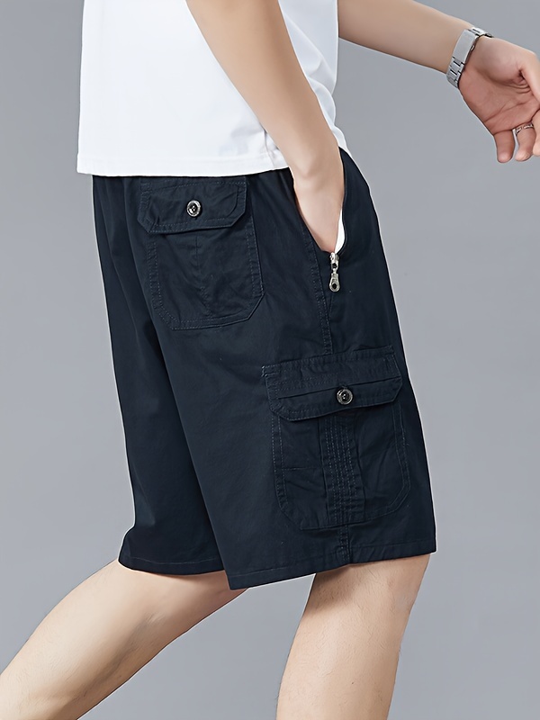   mens regular fit   waist cotton cargo shorts with   for summer outdoor   and work details 20